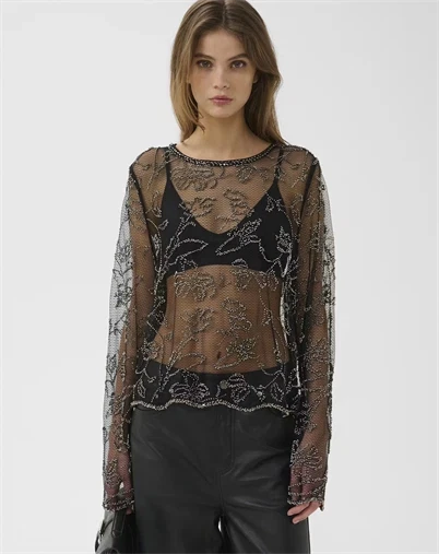 Gestuz - GZEstrid Bluse - Dark Silver